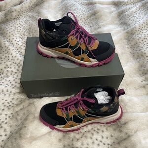 Timberland Garrison Trail Hiking Shoes Waterproof Sneakers Black w/ Camo 9.5